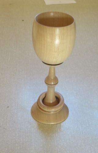 This captive ring goblet won a commended certificate for Dave Bowles
